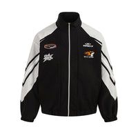 Polyester Zip Up Racer Jacket