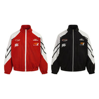 Polyester Zip Up Racer Jacket
