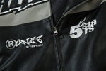 Leather Zip Up Racer Jacket